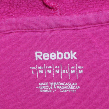 Reebok Womens Pink Hoodie Pullover Size XL Cotton Blend Hooded Sweatshirt