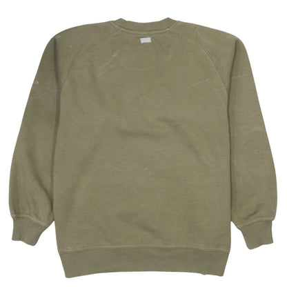 Adidas Boys Green Pullover Sweatshirt 14-15 Years Crew Neck Logo Jumper