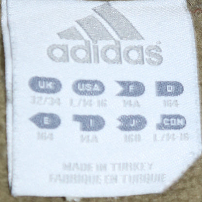 Adidas Boys Green Pullover Sweatshirt 14-15 Years Crew Neck Logo Jumper