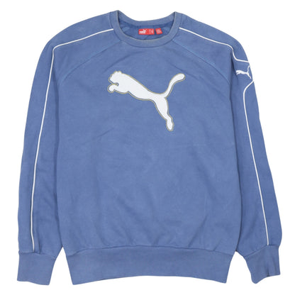 Mens UK Size M PUMA Blue Pullover Sweatshirt