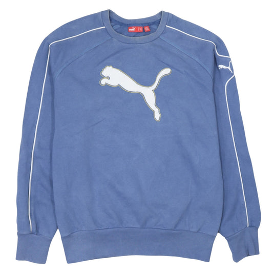 Mens UK Size M PUMA Blue Pullover Sweatshirt