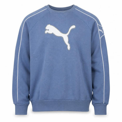 Mens UK Size M PUMA Blue Pullover Sweatshirt