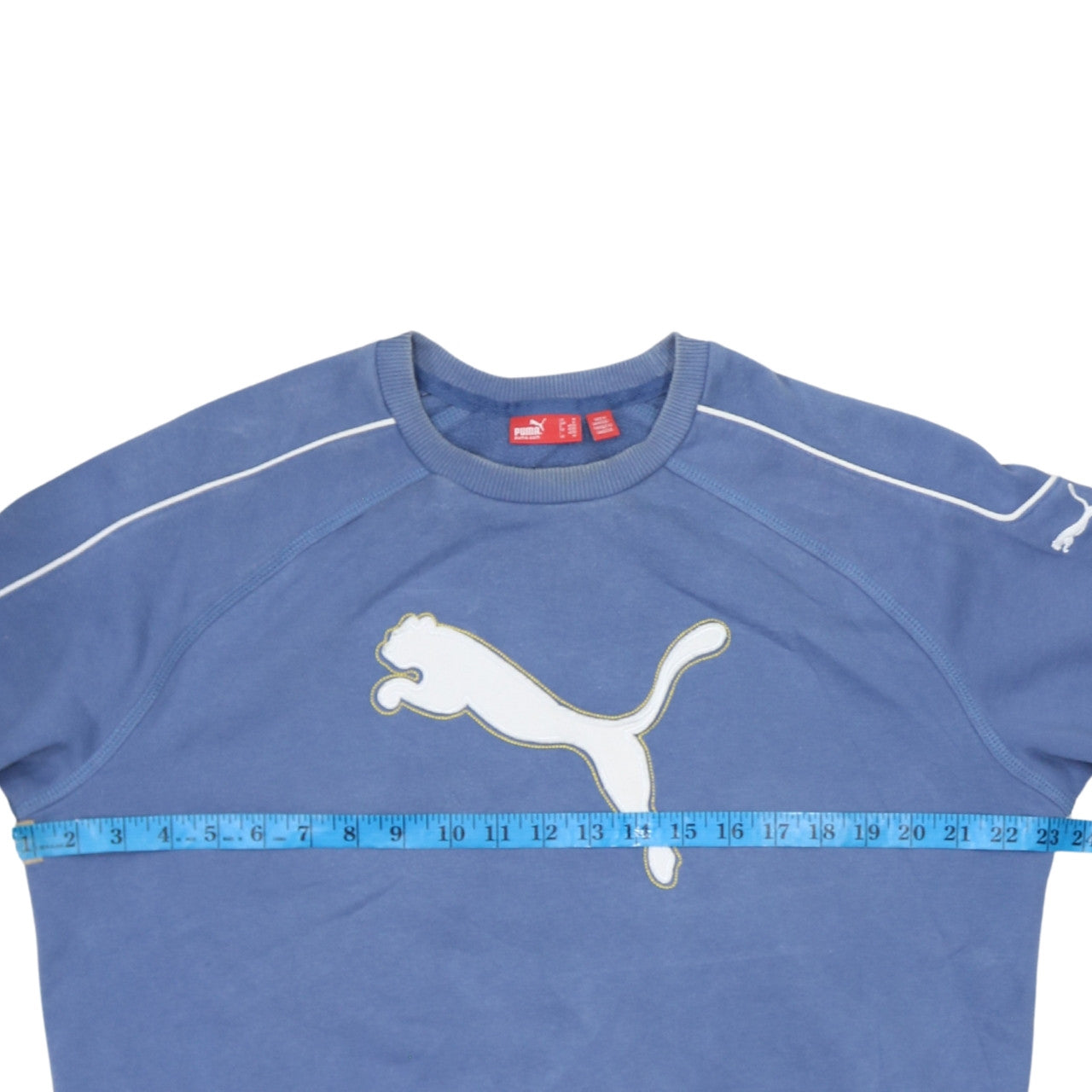 Mens UK Size M PUMA Blue Pullover Sweatshirt