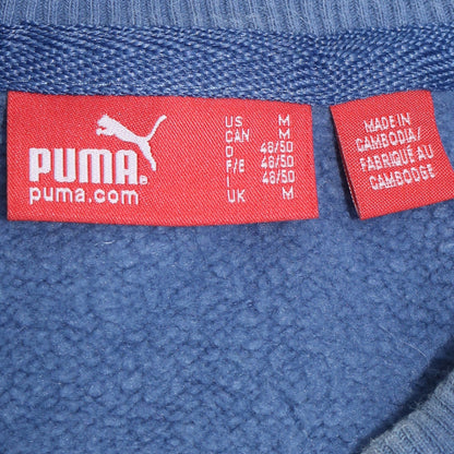 Mens UK Size M PUMA Blue Pullover Sweatshirt