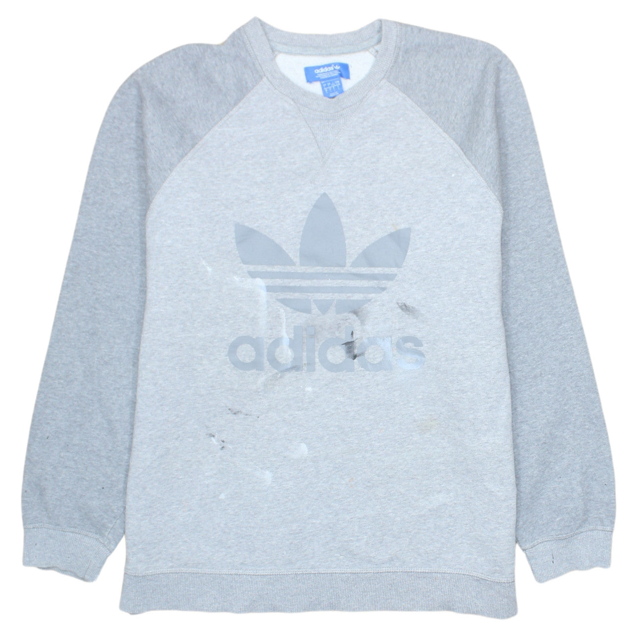 Mens UK Size L adidas Grey Pullover Sweatshirt