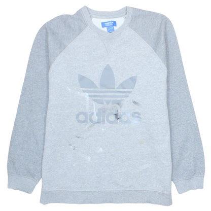 Mens UK Size L adidas Grey Pullover Sweatshirt