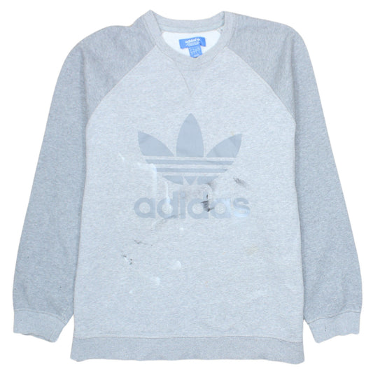 Mens UK Size L adidas Grey Pullover Sweatshirt