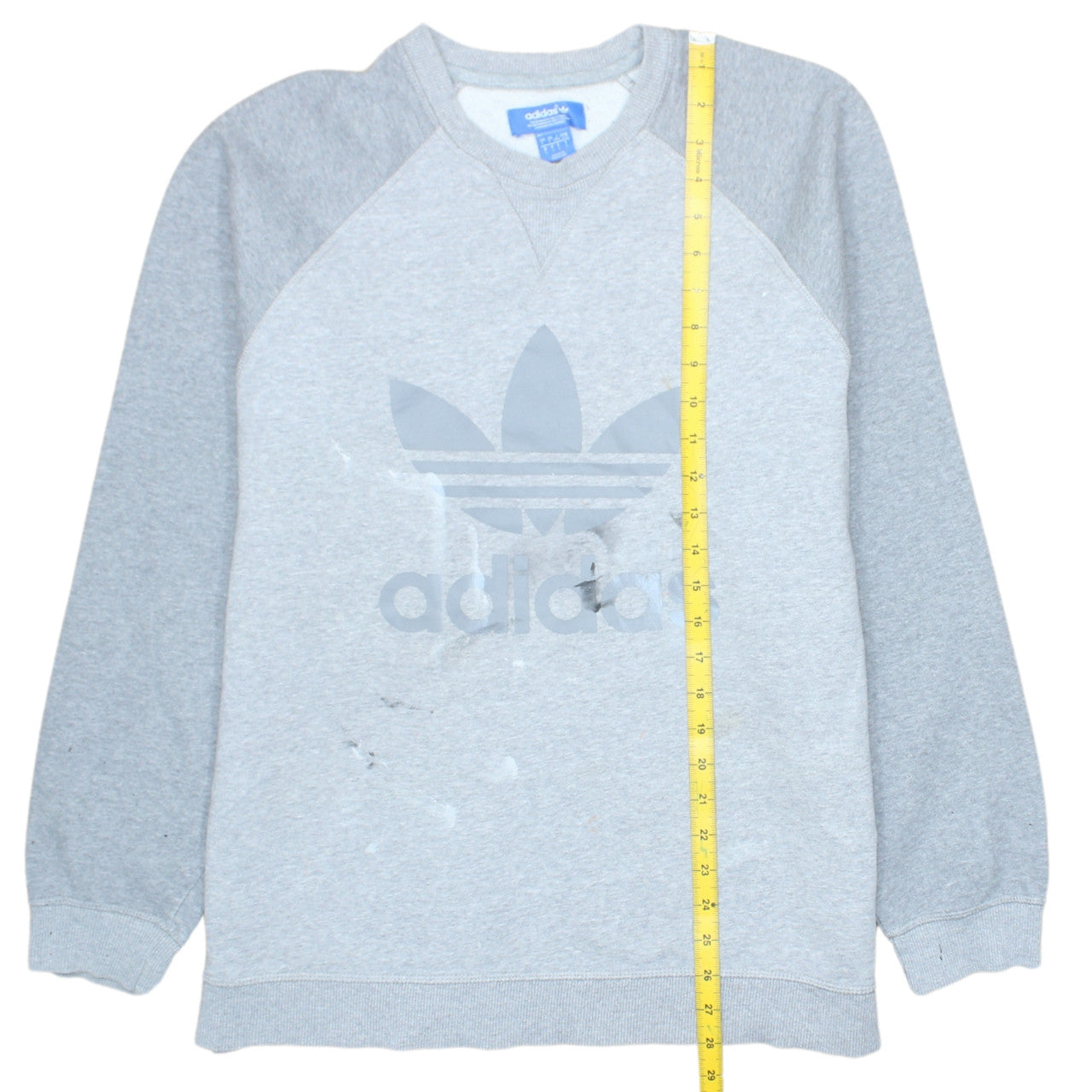 Mens UK Size L adidas Grey Pullover Sweatshirt