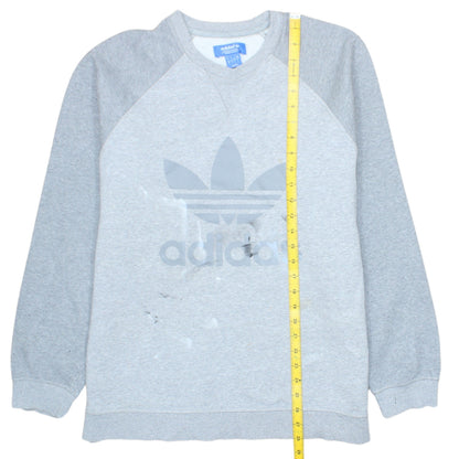 Mens UK Size L adidas Grey Pullover Sweatshirt