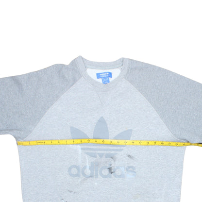 Mens UK Size L adidas Grey Pullover Sweatshirt