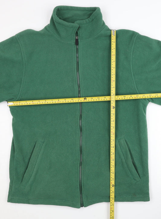 Alexandra Men’s Green Fleece Zip Jacket Medium Regular Fit