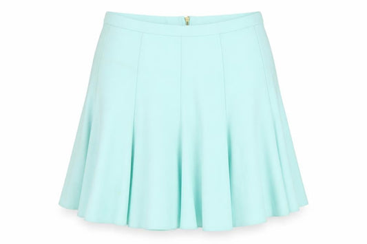 Closet Women’s Green Skater Skirt Size 14 Knee Length Zip