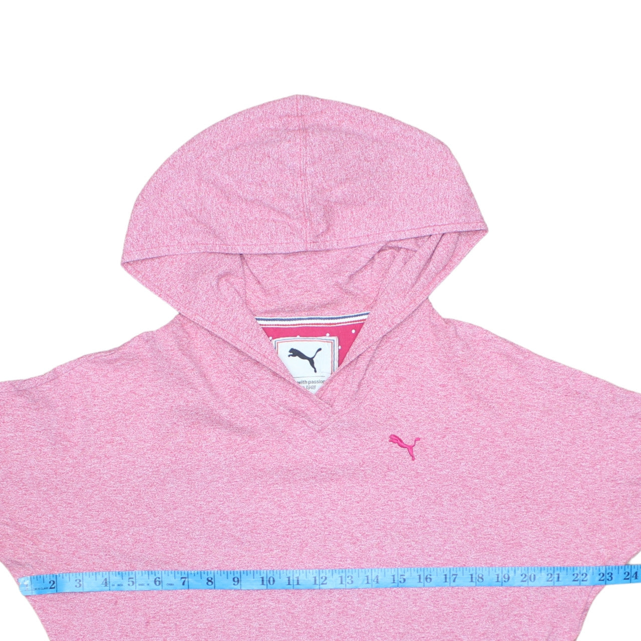 Puma Womens Pink Pullover Hoodie Size 14 Logo Casual Sportswear