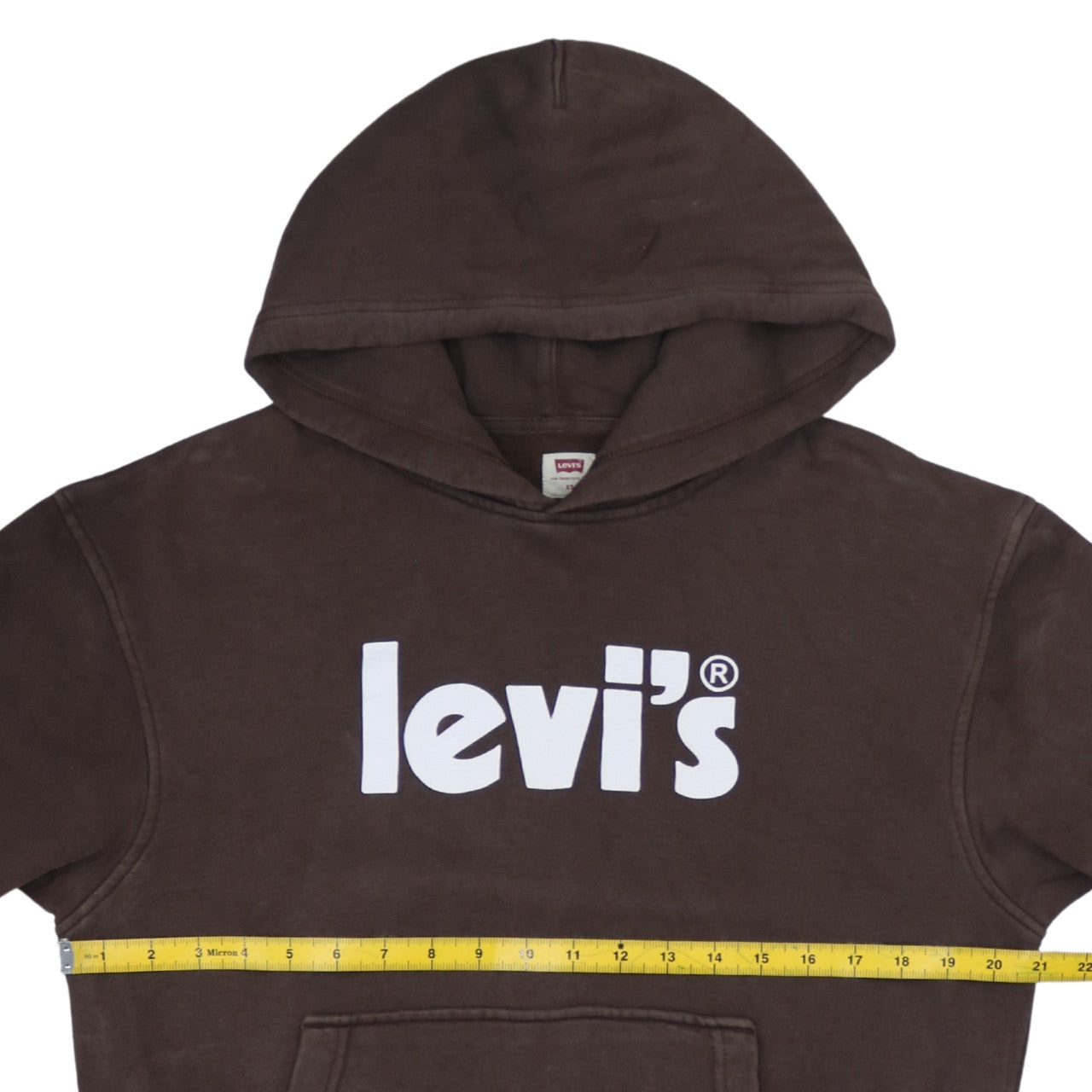 Mens UK Size XS Levi's Brown Pullover Hoodie