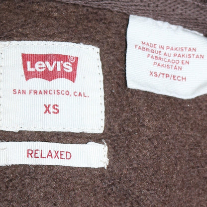 Mens UK Size XS Levi's Brown Pullover Hoodie