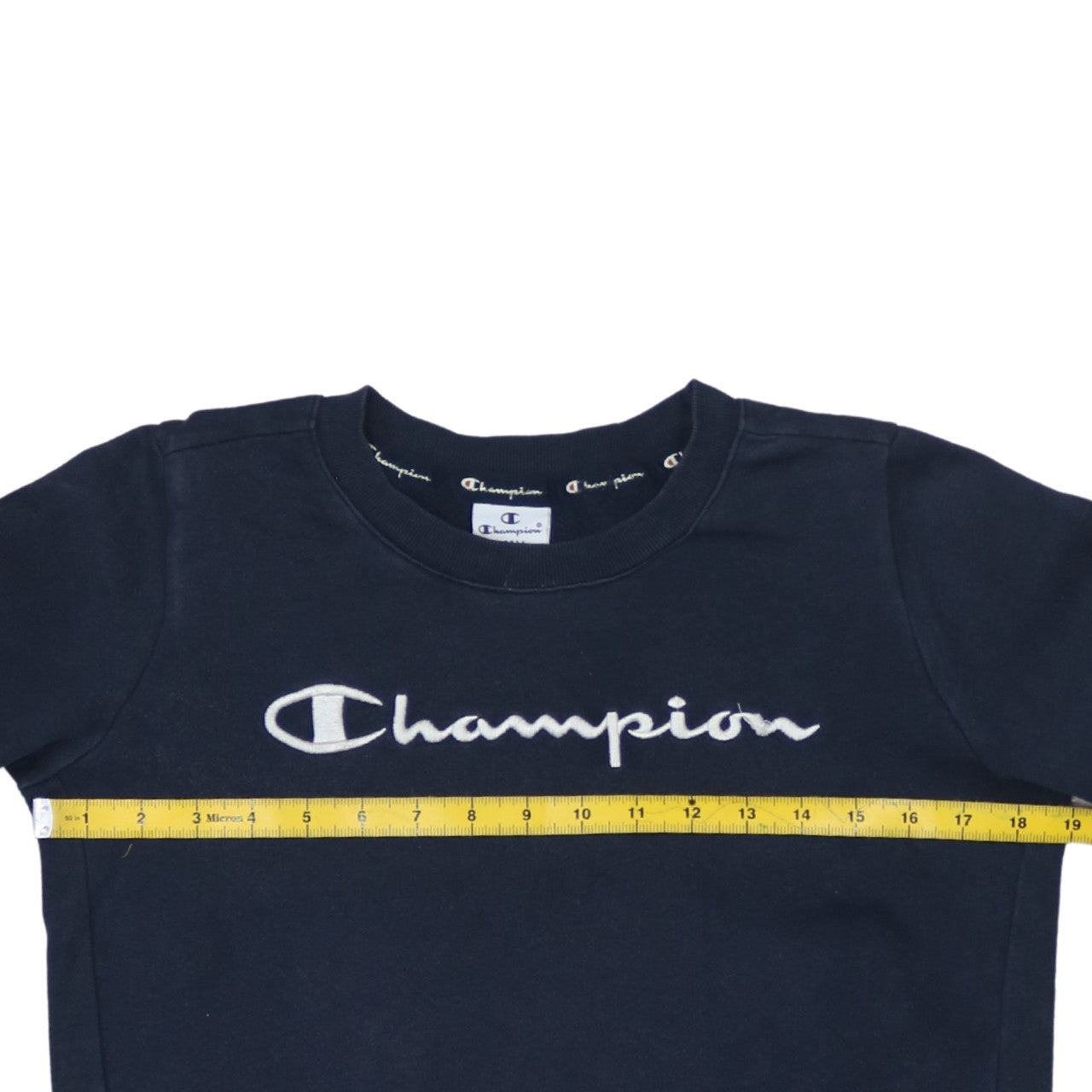 Champion Women’s Blue Small Pullover Sweatshirt Logo Crew Neck