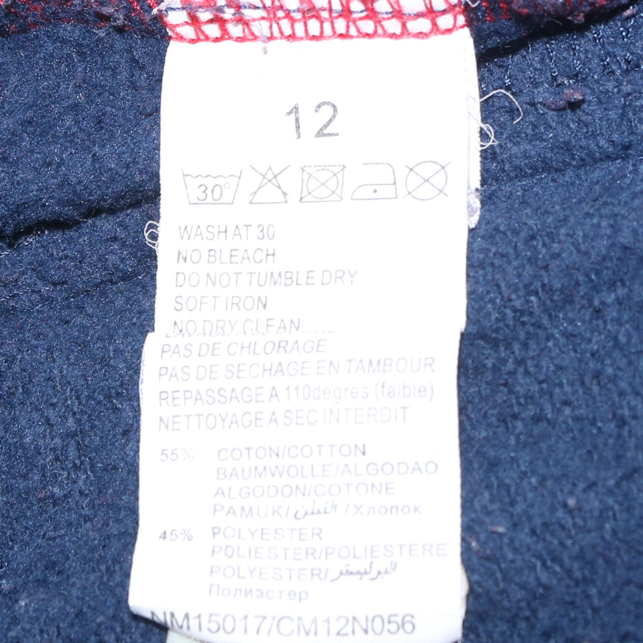 Levi's Boys Red Colourblock Pullover Hoodie Size 12 Years Cotton Blend