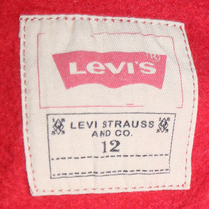 Levi's Boys Red Colourblock Pullover Hoodie Size 12 Years Cotton Blend