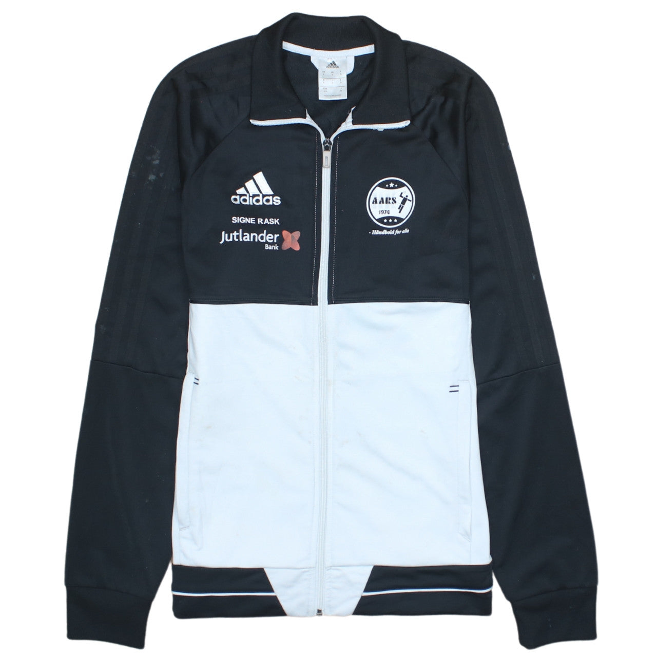 Adidas Men’s Black White Track Jacket S Sports Full Zip
