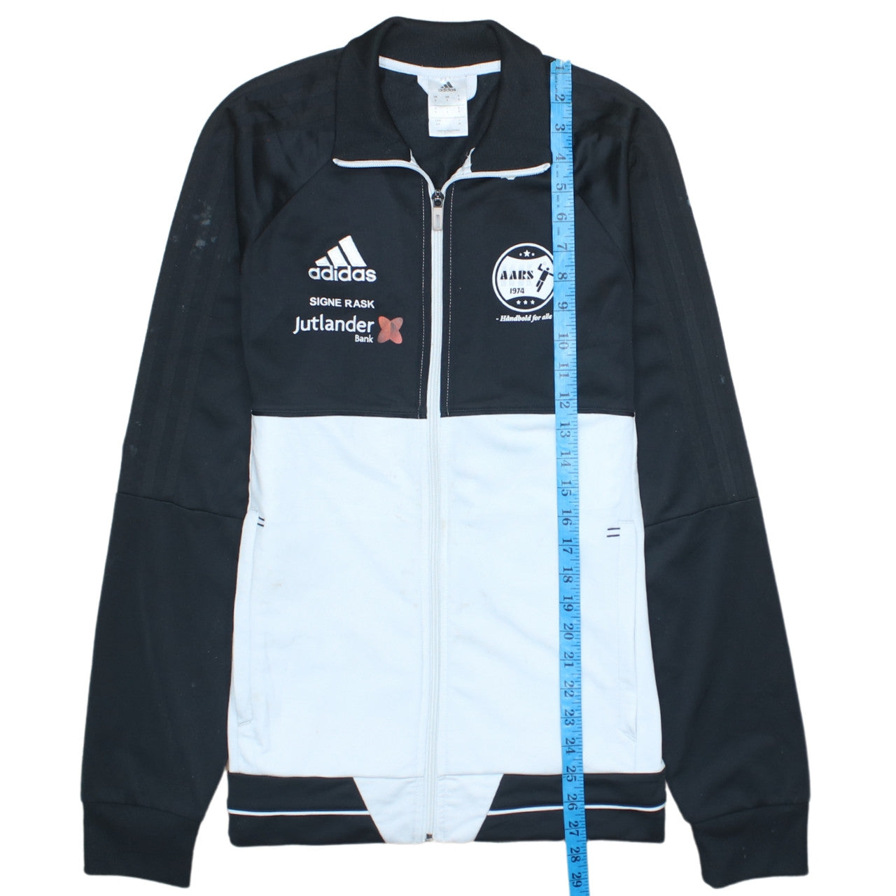 Adidas Men’s Black White Track Jacket S Sports Full Zip