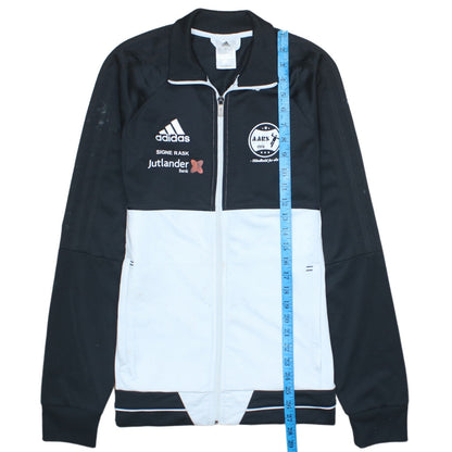 Adidas Men’s Black White Track Jacket S Sports Full Zip