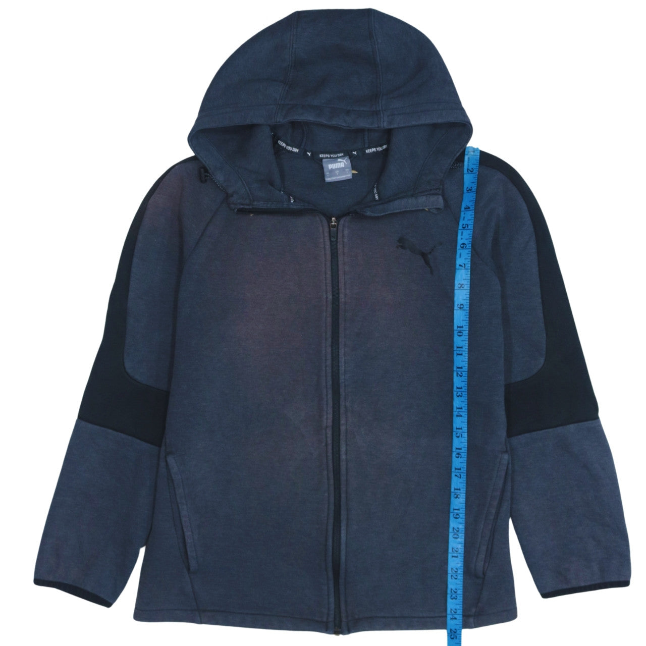 Mens UK Size L PUMA Blue Full Zip Hoodie