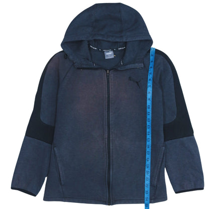 Mens UK Size L PUMA Blue Full Zip Hoodie