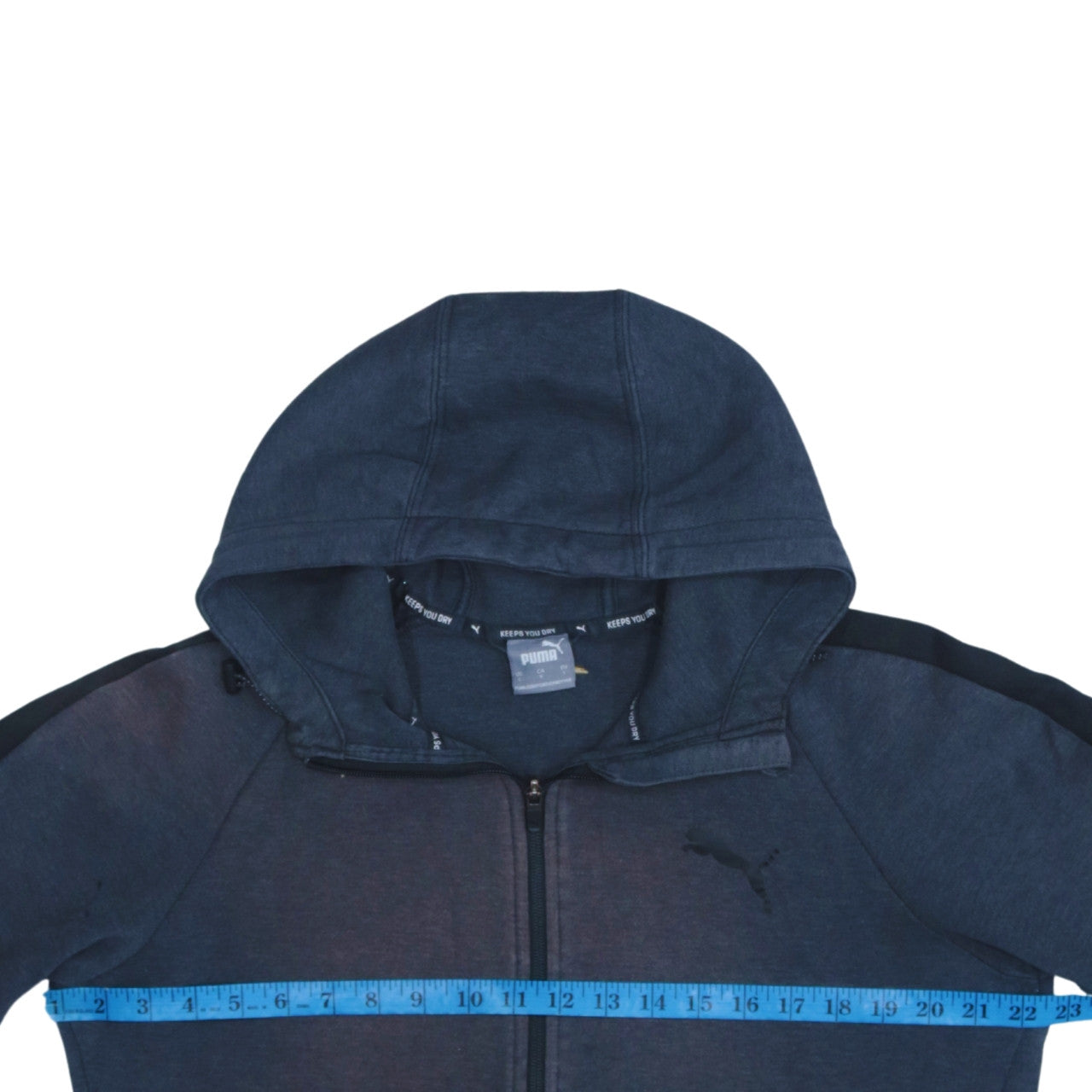 Mens UK Size L PUMA Blue Full Zip Hoodie