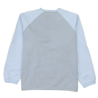 Adidas Women’s Blue Pullover Sweatshirt Size 10 Crew Neck Logo Sportswear