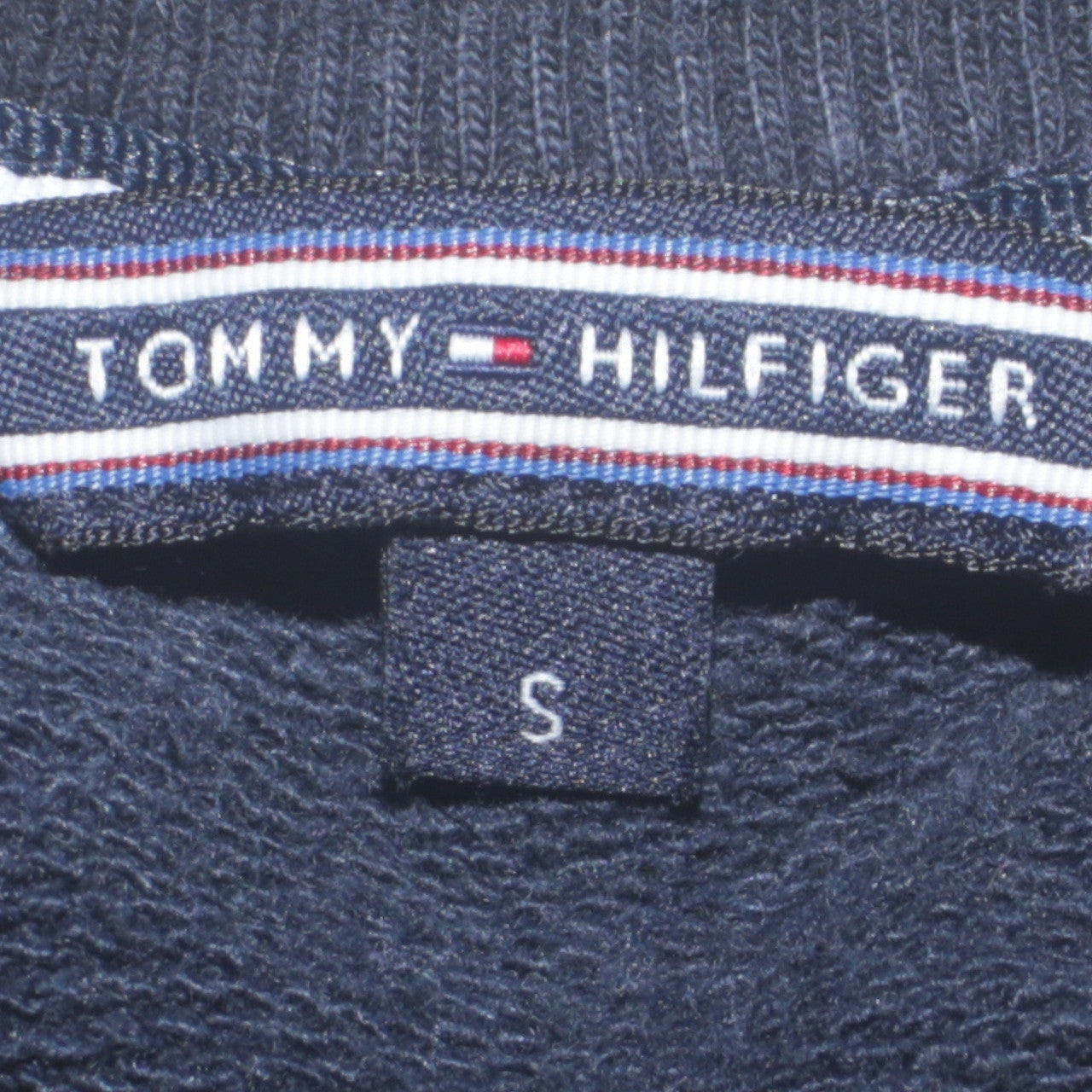 Tommy Hilfiger Men's Blue Striped Crew Neck Sweatshirt S