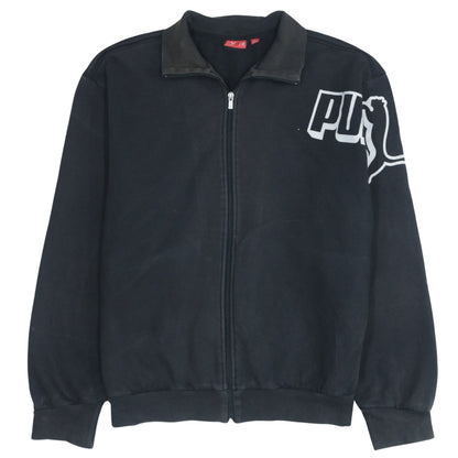 Puma Men’s Black XL Track Jacket Full Zip Logo Sportswear