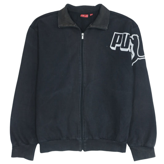 Puma Men’s Black XL Track Jacket Full Zip Logo Sportswear