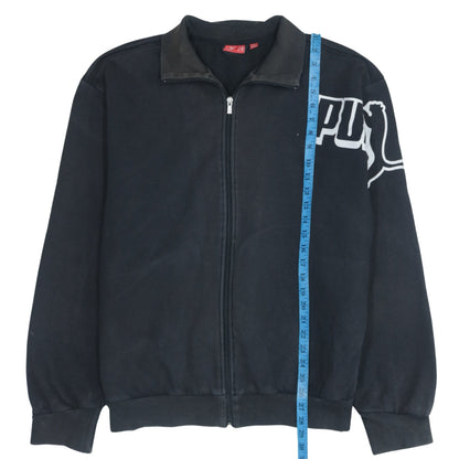 Puma Men’s Black XL Track Jacket Full Zip Logo Sportswear