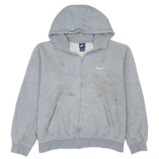 Mens UK Size 2XL Nike Grey Full Zip Hoodie