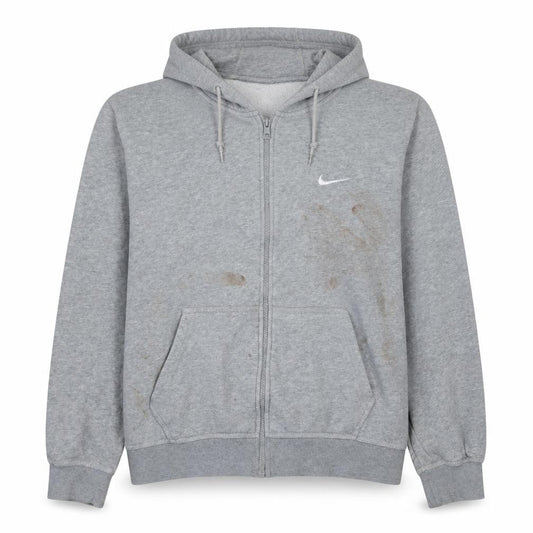 Mens UK Size 2XL Nike Grey Full Zip Hoodie