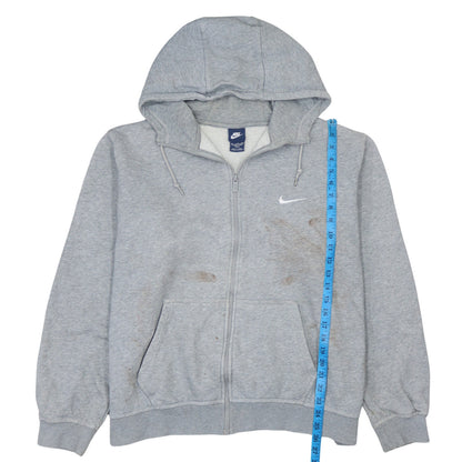 Mens UK Size 2XL Nike Grey Full Zip Hoodie