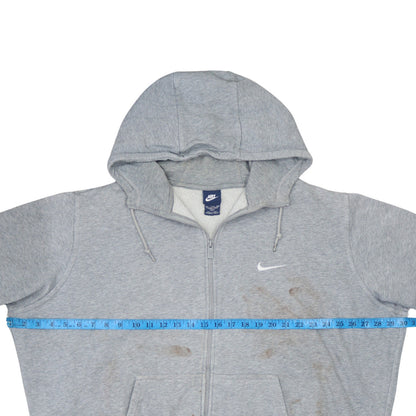 Mens UK Size 2XL Nike Grey Full Zip Hoodie