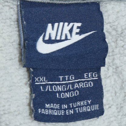 Mens UK Size 2XL Nike Grey Full Zip Hoodie