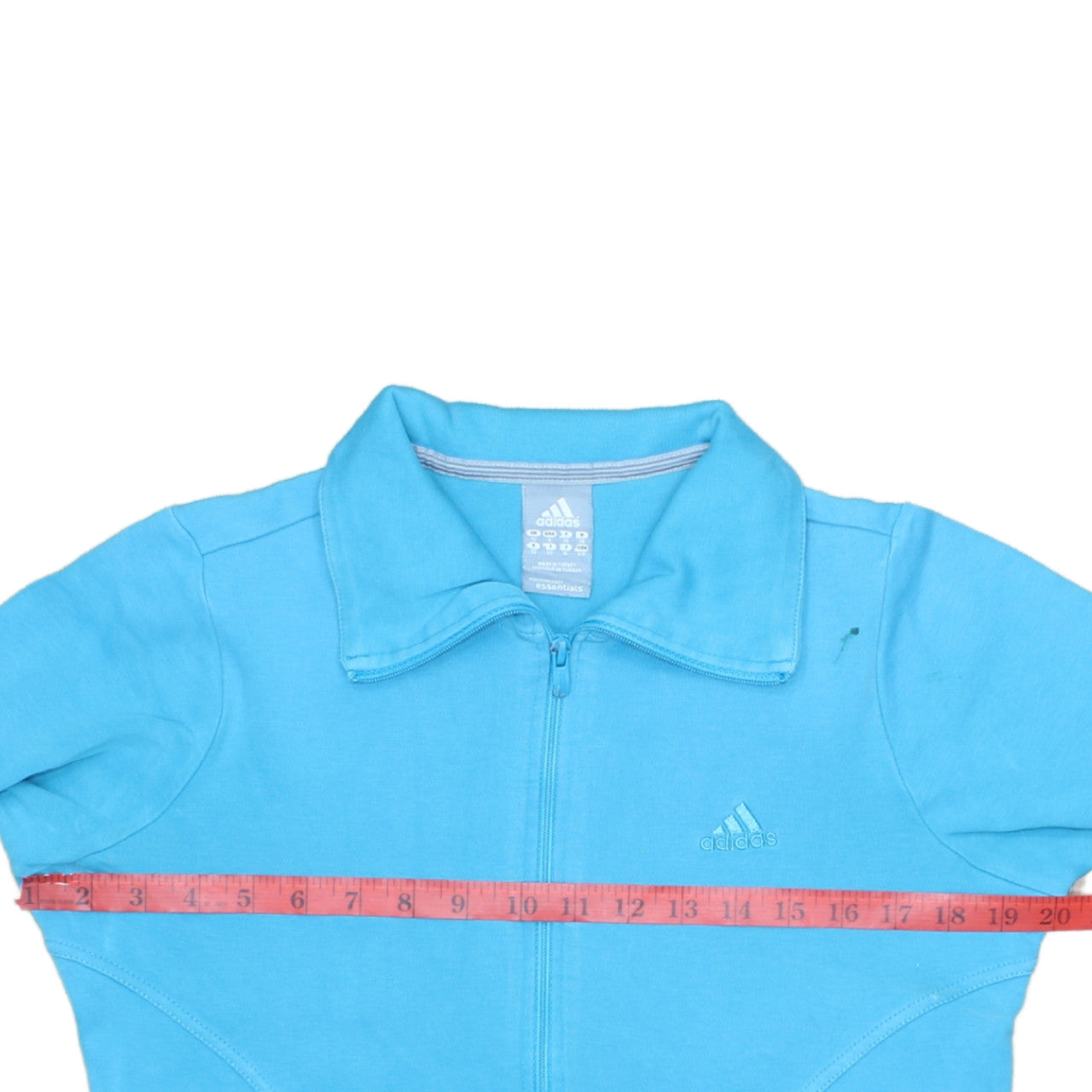 Adidas Womens Blue Size 10 Track Jacket Full Zip Casual Sportswear