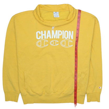 Mens UK Size XL Champion Yellow Pullover Sweatshirt