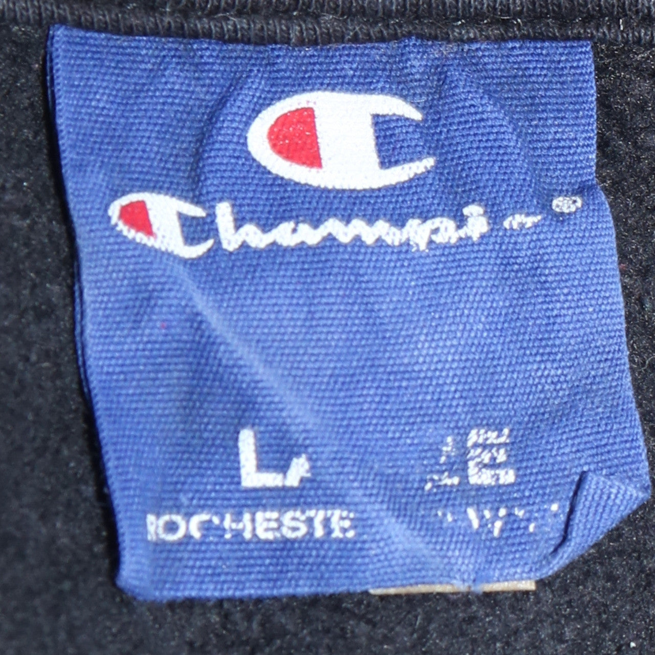 Mens UK Size L Champion Black Pullover Hoodie