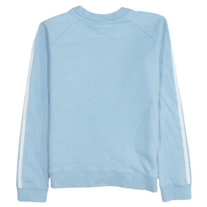 Adidas Women's Blue Crew Neck Sweatshirt UK 6 XS Long Sleeve Logo