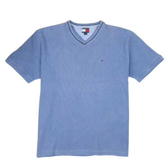 Tommy Hilfiger Men’s Blue XL V-Neck Short Sleeve Cotton T-Shirt