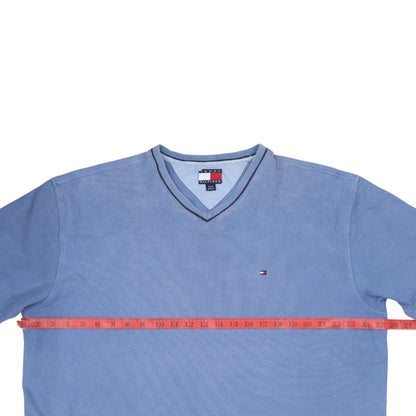 Tommy Hilfiger Men’s Blue XL V-Neck Short Sleeve Cotton T-Shirt
