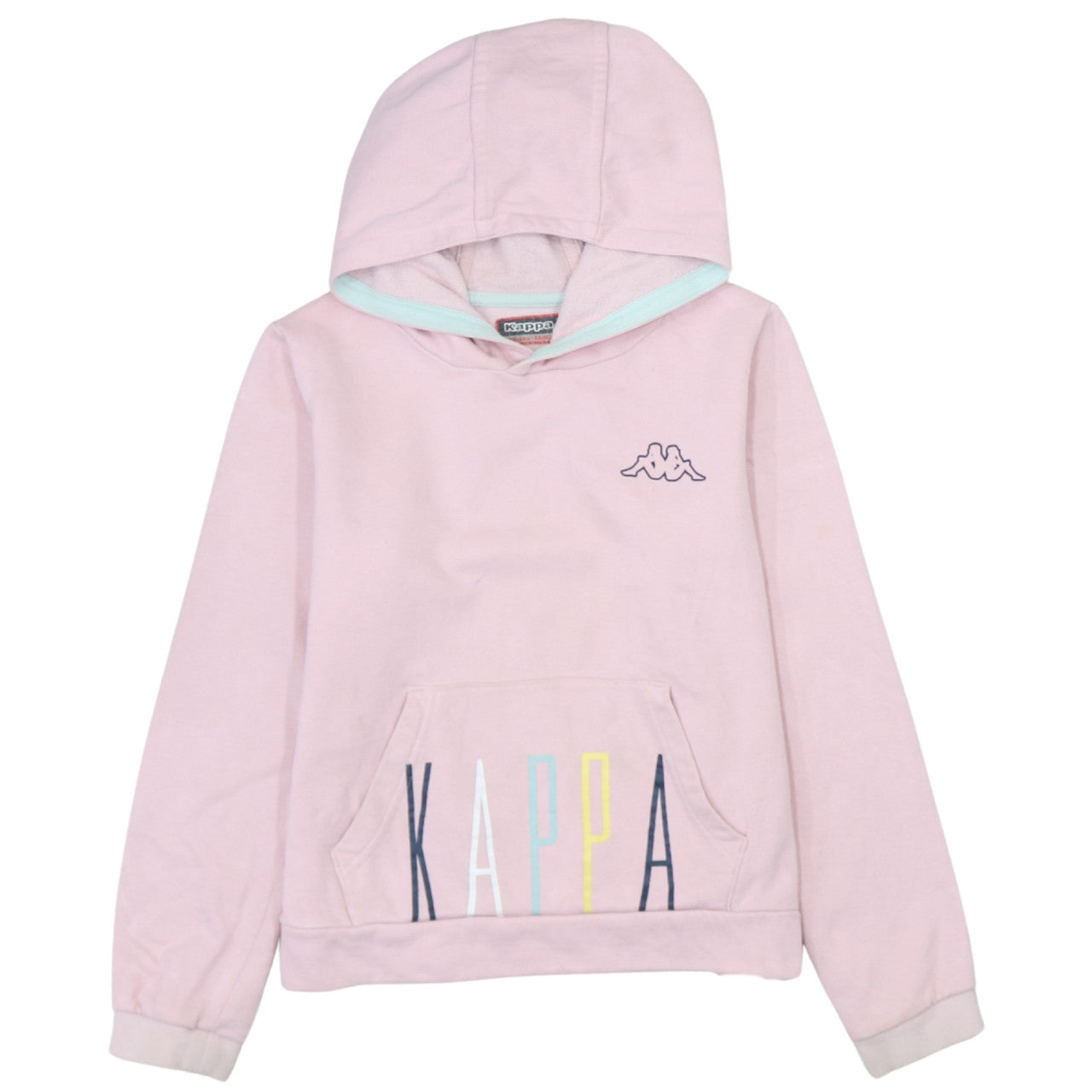 Kappa Girls Pink Hoodie 14 Years Pullover Logo Graphic Sweatshirt