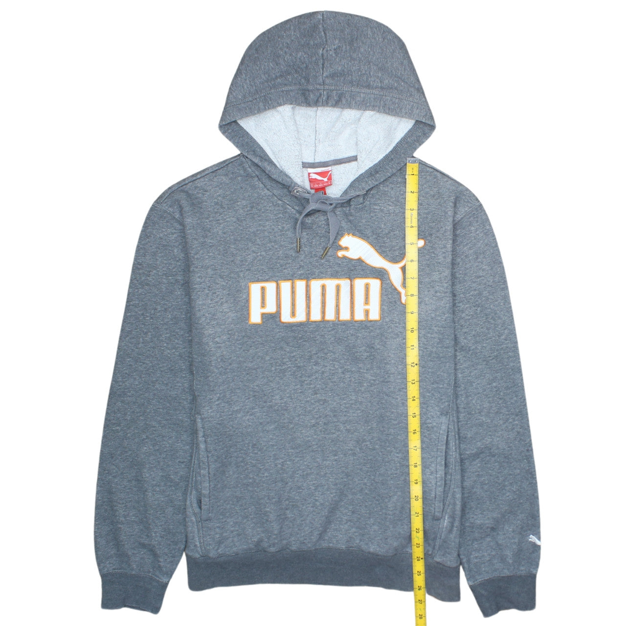 Mens UK Size M PUMA Grey Pullover Hoodie