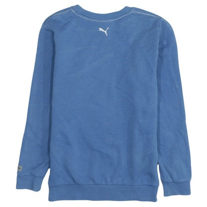 Puma Teens Blue Sweatshirt UK 24/26 Crew Neck Long Sleeve Logo