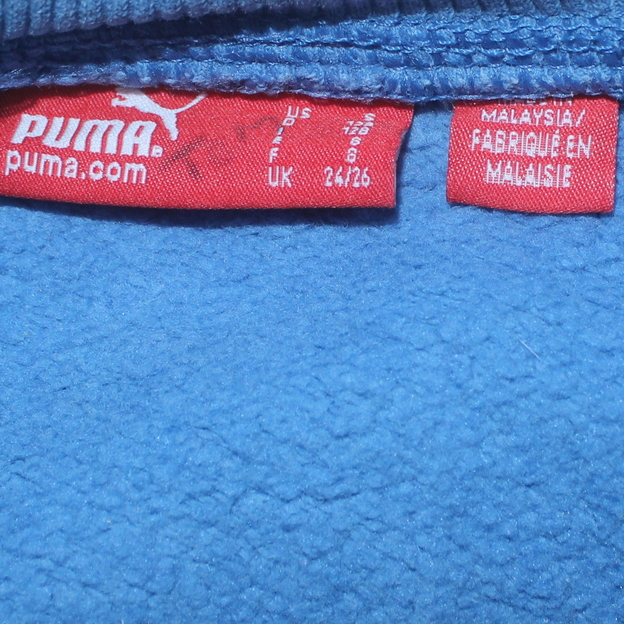 Puma Teens Blue Sweatshirt UK 24/26 Crew Neck Long Sleeve Logo