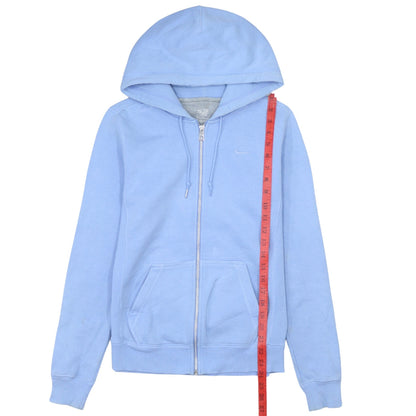 Nike Women’s Blue Full Zip Hoodie Small Cotton Blend