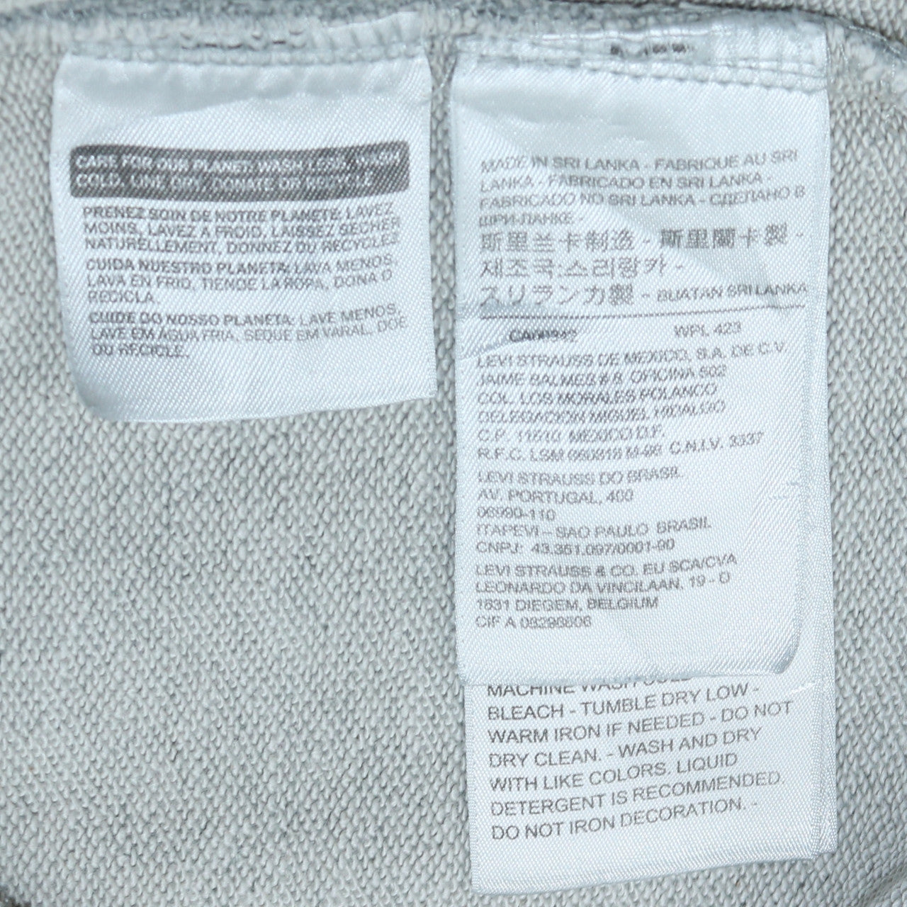 Mens UK Size M Levi's Grey Pullover Hoodie